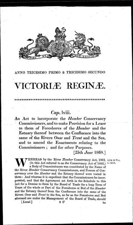 Humber Conservancy Act 1868
