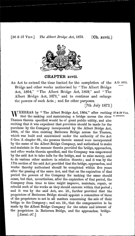 Albert Bridge Act 1873