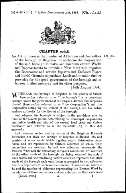 Brighton Improvement Act 1884