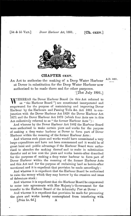 Dover Harbour Act 1891