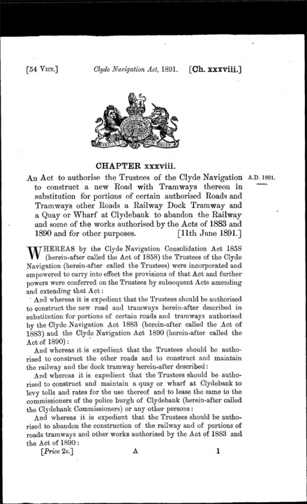 Clyde Navigation Act 1891