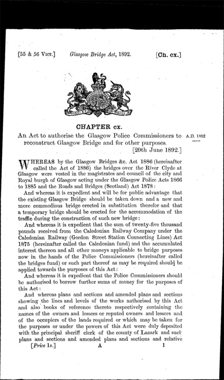 Glasgow Bridge Act 1892