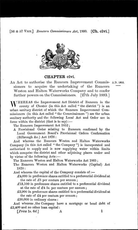 Runcorn Commissioners Act 1893