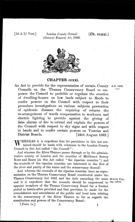 London County Council (General Powers) Act 1893