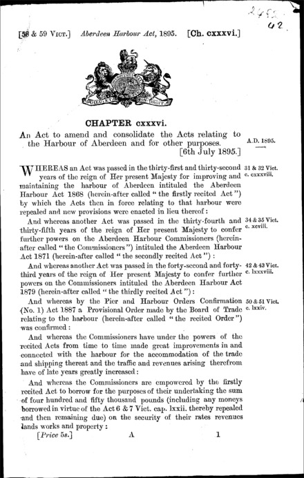 Aberdeen Harbour Act 1895