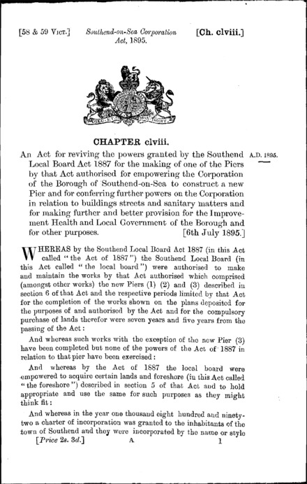 Southend-on-Sea Corporation Act 1895