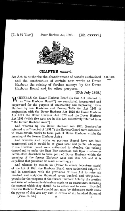 Dover Harbour Act 1898