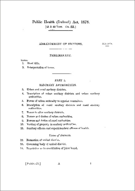Public Health (Ireland) Act 1878