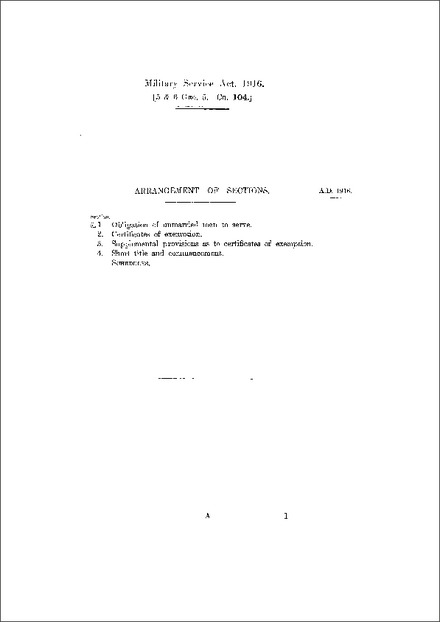 Military Service Act, 1916