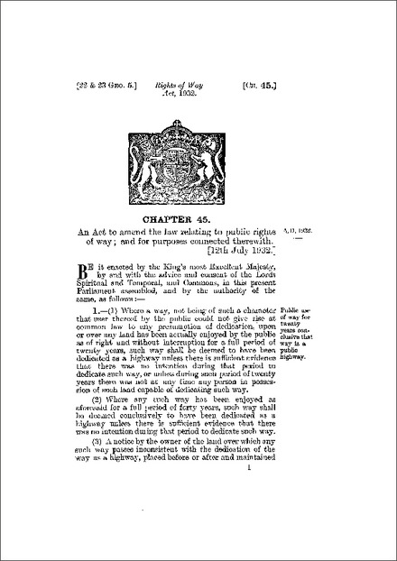 Rights of Way Act 1932