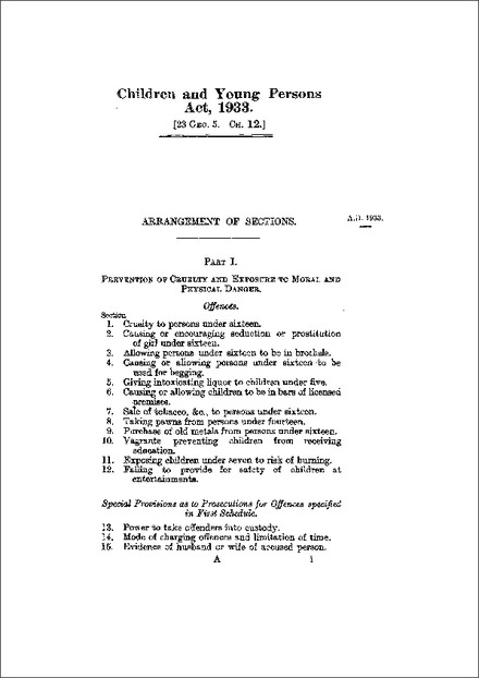 Children and Young Persons Act 1933