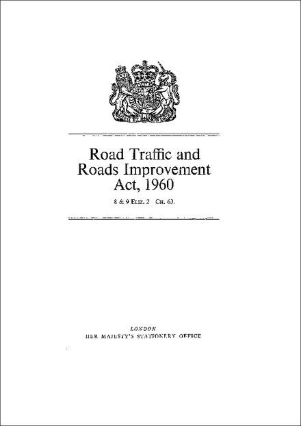 Road Traffic and Roads Improvement Act 1960