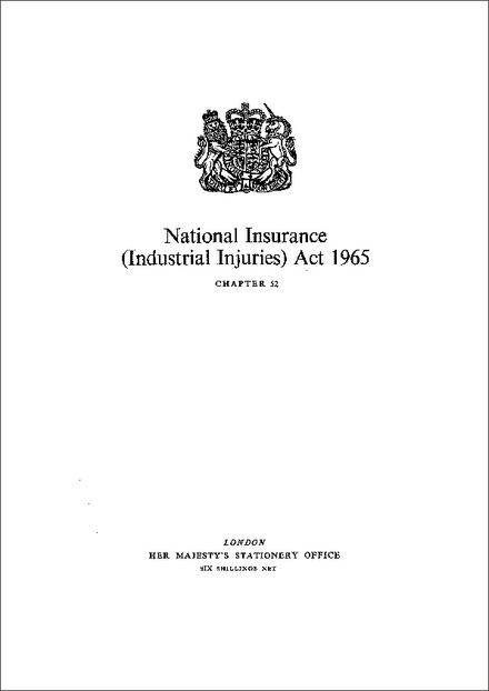 National Insurance (Industrial Injuries) Act 1965