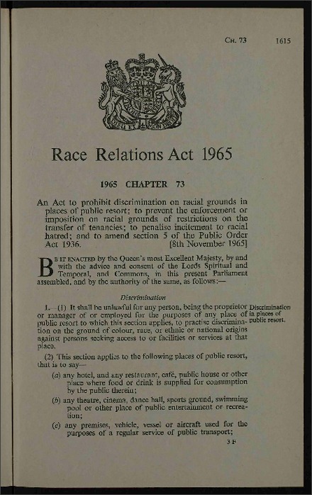 Race Relations Act 1965