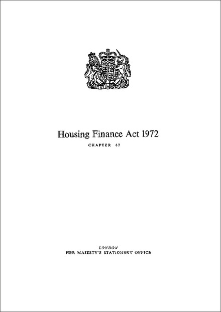Housing Finance Act 1972