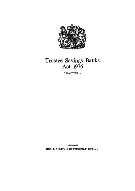 Trustee Savings Banks Act 1976