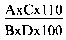 Formula - (A multiplied by C multiplied by 110) divided by (B multiplied by D multiplied by 100)