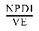 Formula - NPDI divided by VE