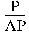 Formula - P divided by AP