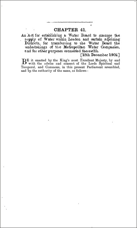 Metropolis Water Act 1902