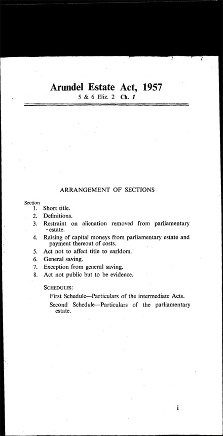 Arundel Estate Act 1957