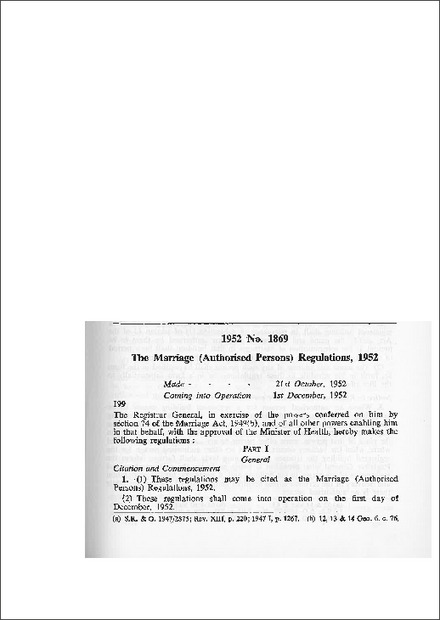 The Marriage (Authorised Persons) Regulations,1952