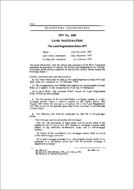 The Land Registration Rules 1977