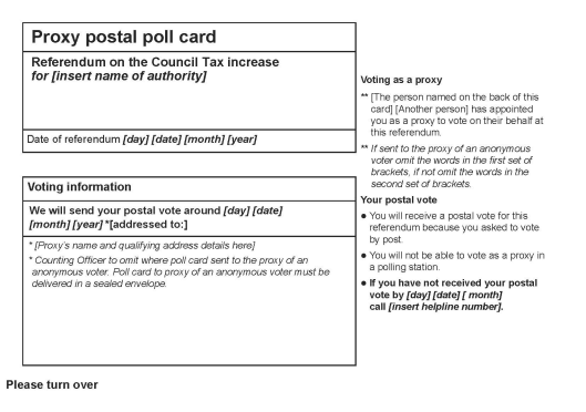 Postal Proxy) poll card council tax referendums EV created 111213EV_Page_1