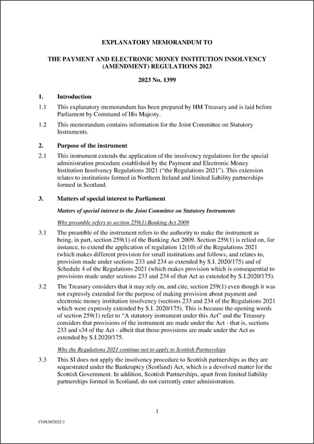 UK Explanatory Memorandum 2