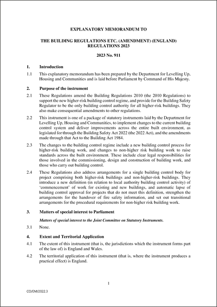 Revised UK Explanatory Memorandum 3
