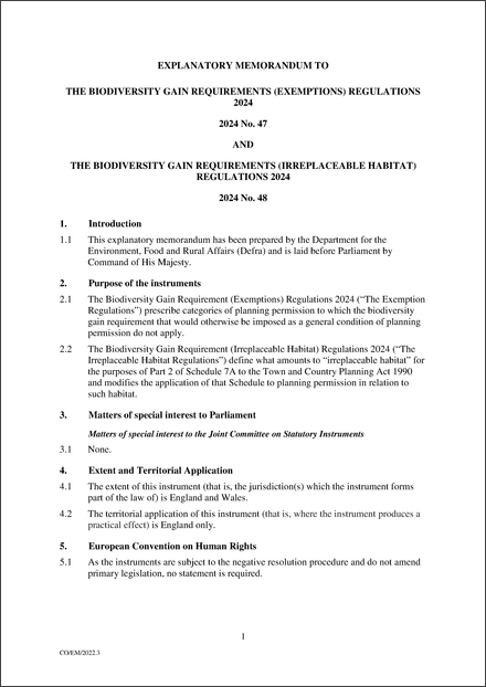 UK Explanatory Memorandum 2