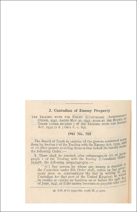 Trading with the Enemy (Custodian) (Amendment) Order 1941