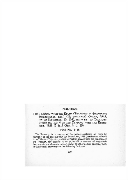 Trading with the Enemy (Transfer of Negotiable Instruments, etc) (Netherlands) Order 1945