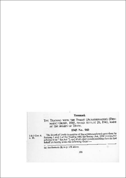 Trading with the Enemy (Authorisation) (Denmark) Order 1945