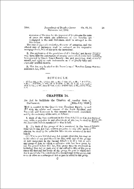 Short Titles Act 1896
