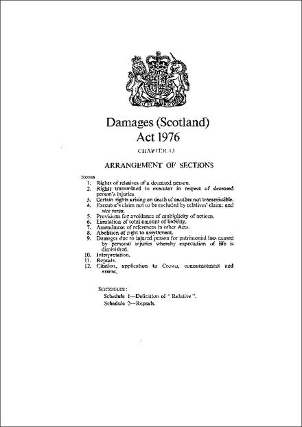 Damages (Scotland) Act 1976